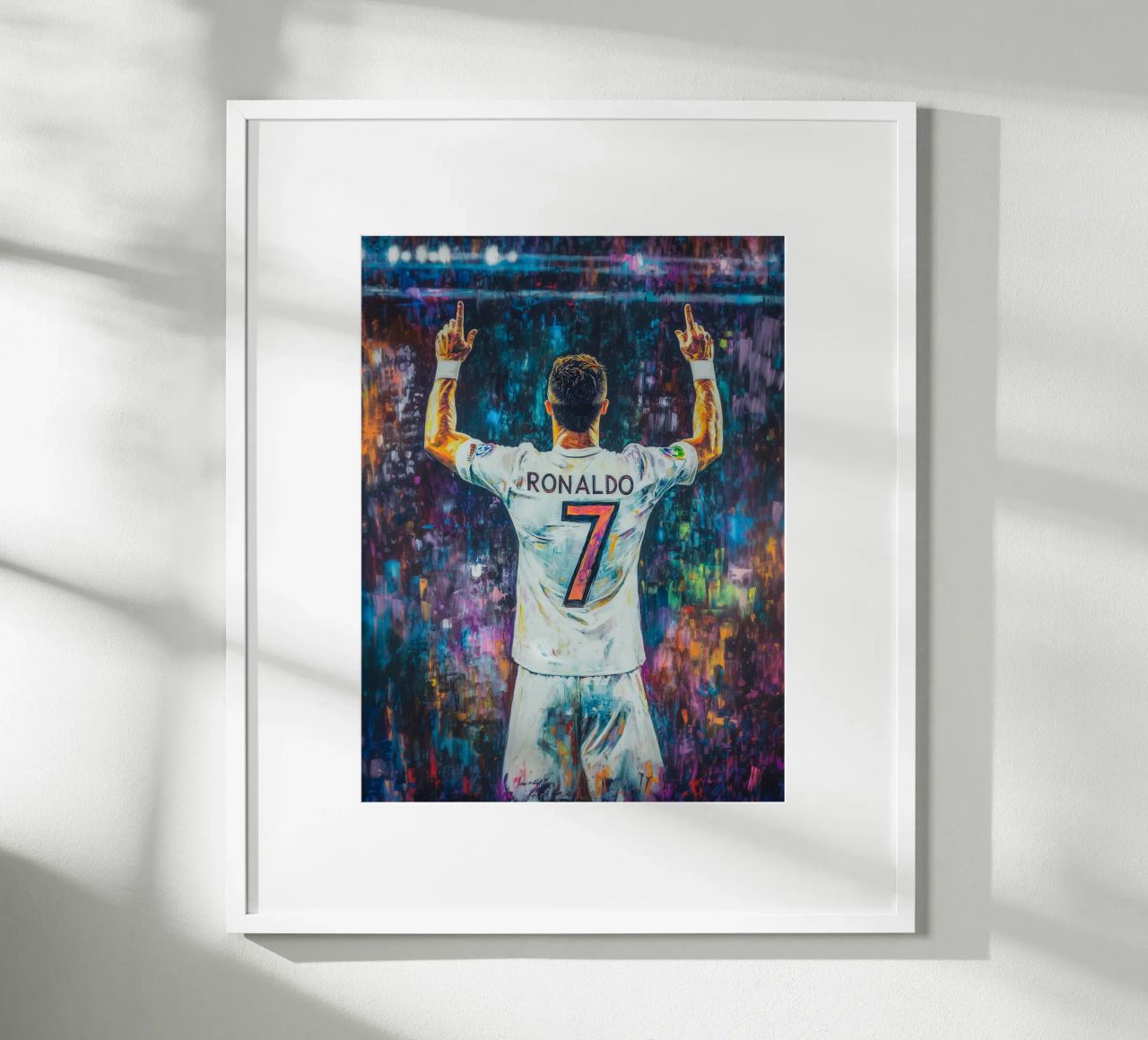 Pop art Ronaldo in the stadium poster by Carinaprint