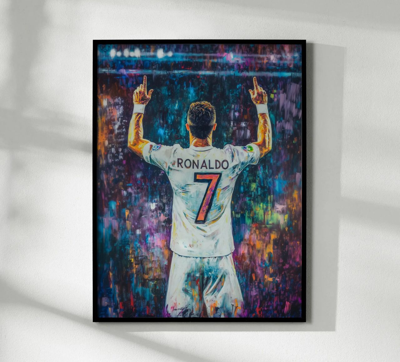 Pop art Ronaldo in the stadium poster by Carinaprint