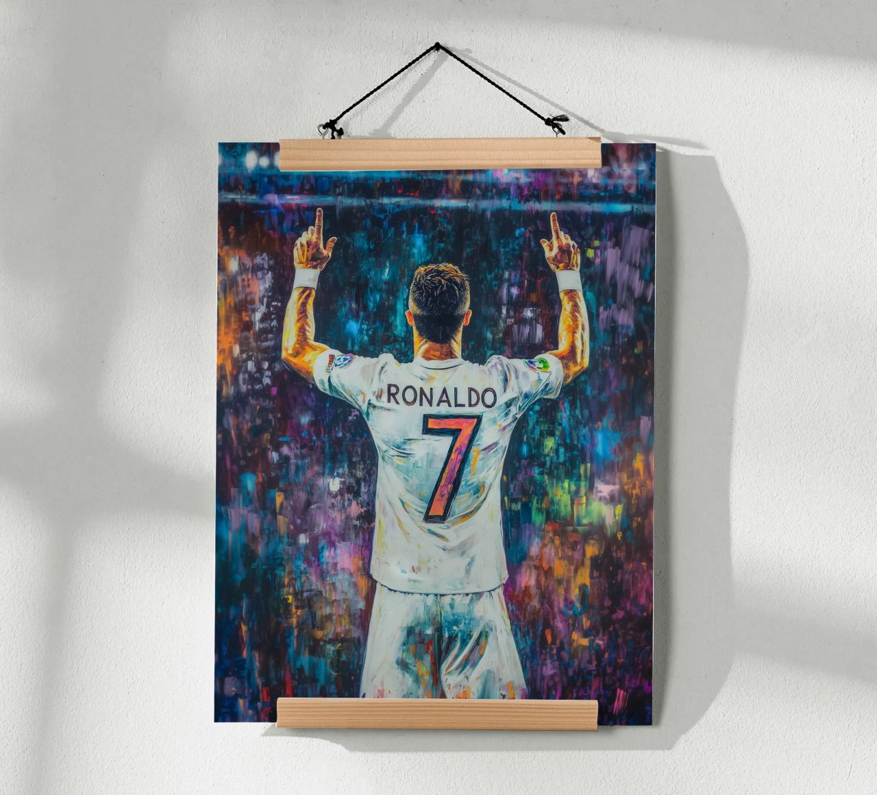Pop art Ronaldo in the stadium poster by Carinaprint