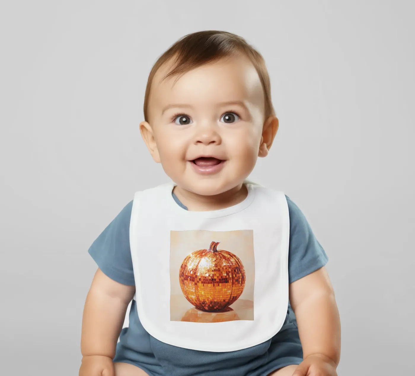 Disco Ball Pumpkin Babylätzchen von Melloi Art Print