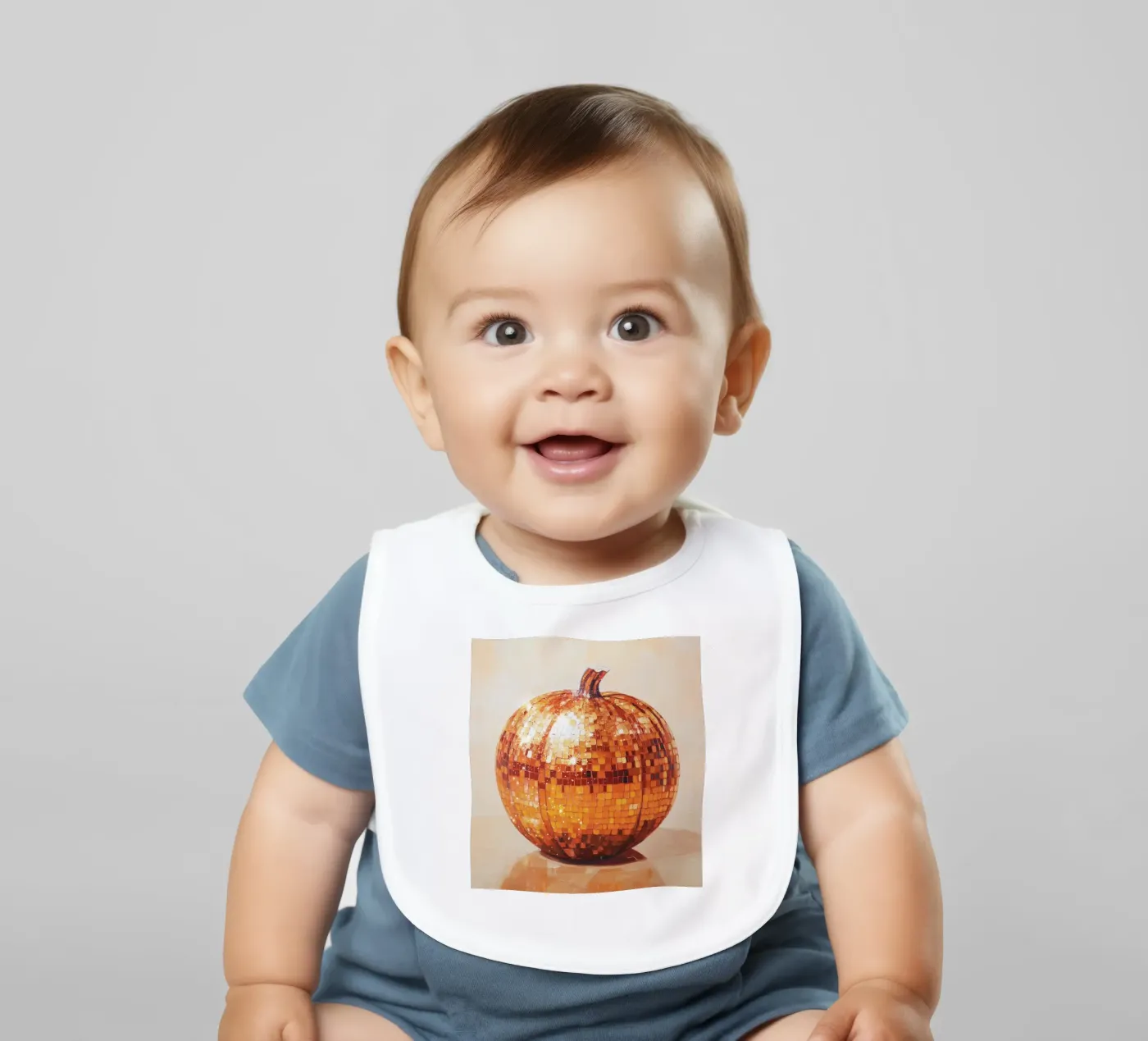 Disco Ball Pumpkin Babylätzchen von Melloi Art Print