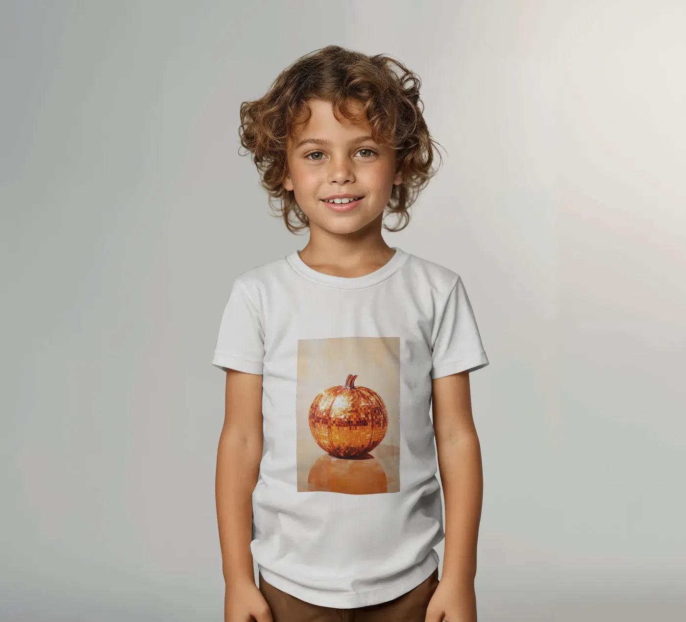 Disco Bal Pompoen kinder t-shirt van Melloi Art Print