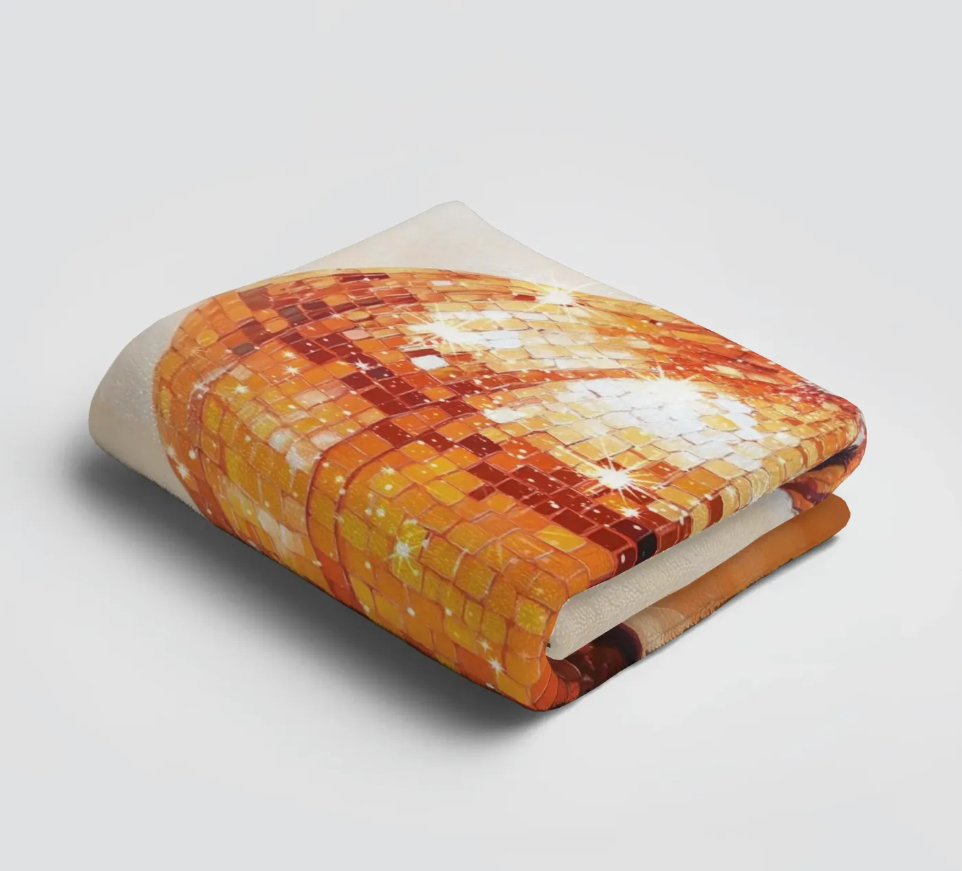 Disco Bal Pompoen badhanddoek van Melloi Art Print