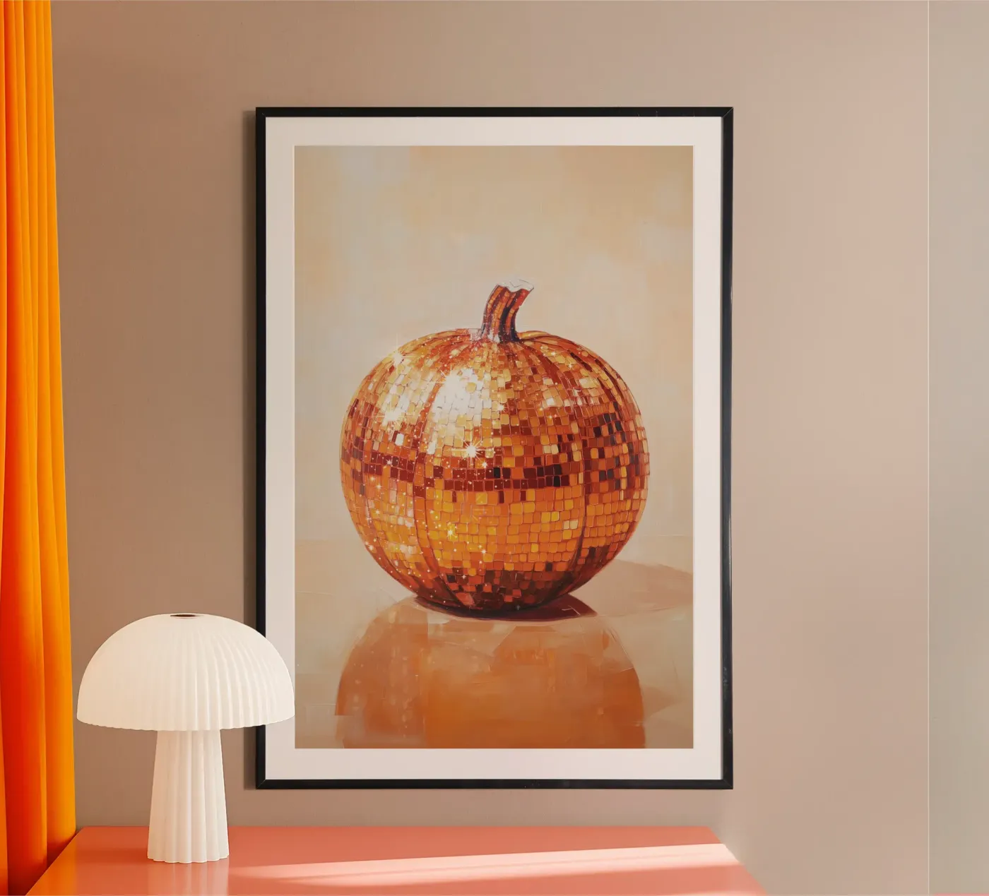 Ballon Disco Citrouille poster de Melloi Art Print