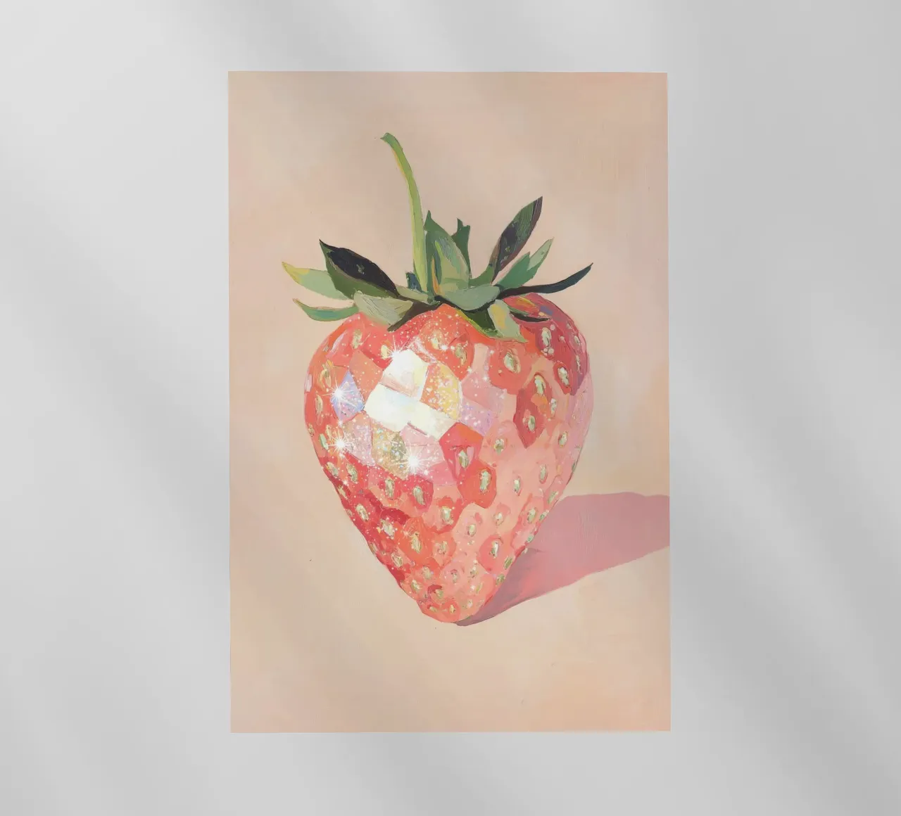Arte geometrica della fragola pellicola backlit da Melloi Art Print