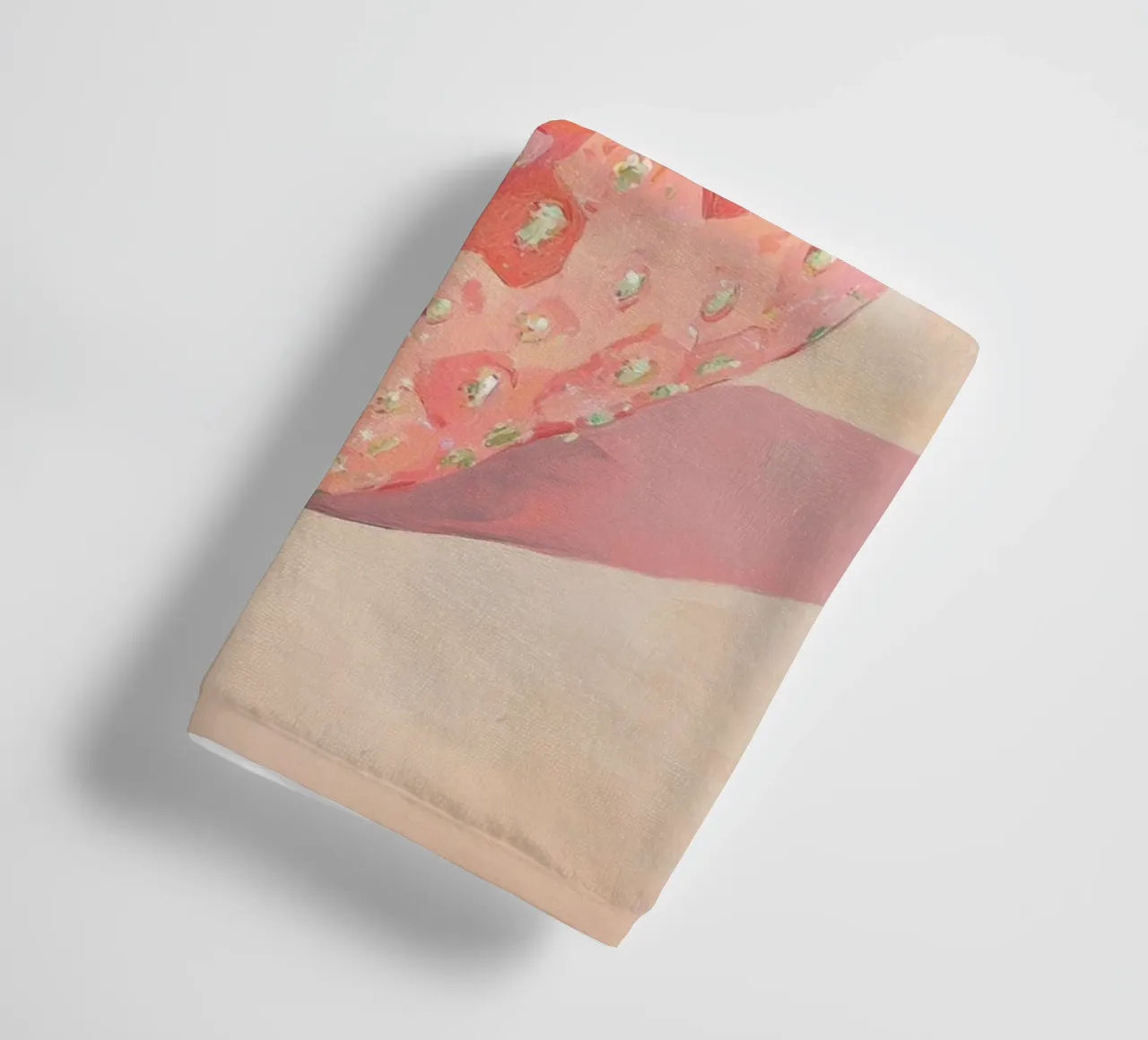 Geometric Strawberry Art towel by Melloi Art Print