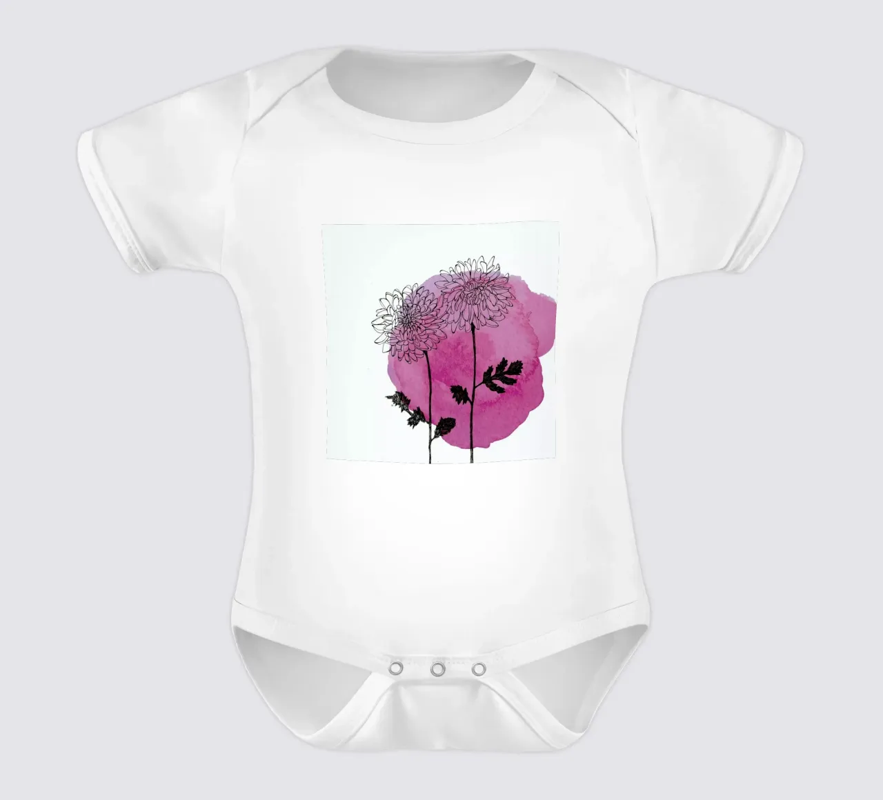 Chrysanthemum body neonato maniche corte da Morgan Kendall