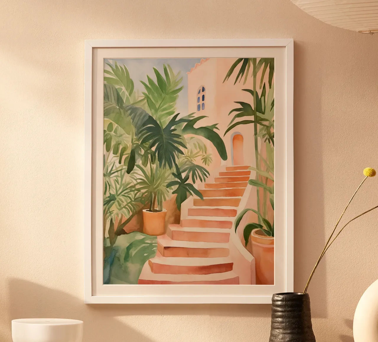 Passi tropicali poster con telaio in legno da DaarbyN