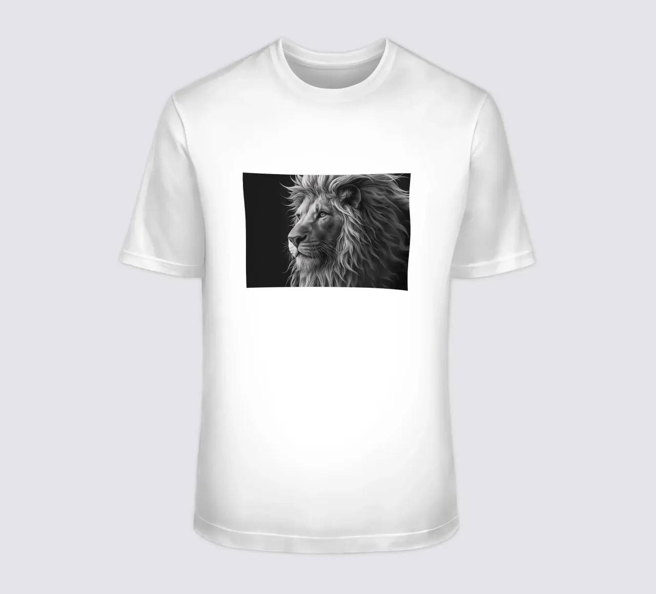 Regard de lion noir et blanc t-shirt de Carinaprint