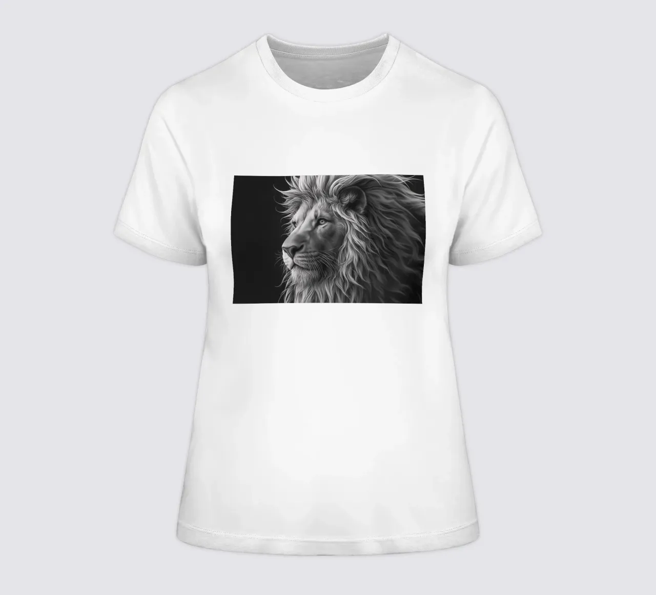 Löwenblick schwarz-weiß Frauen T-Shirt von Carinaprint