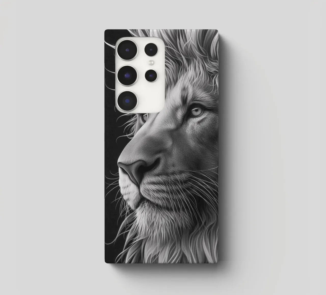 Leeuwenoog zwart-wit samsung hoesje van Carinaprint