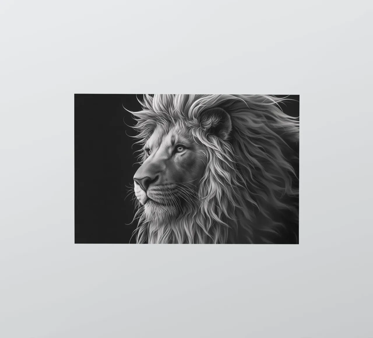 Leeuwenoog zwart-wit sticker van Carinaprint