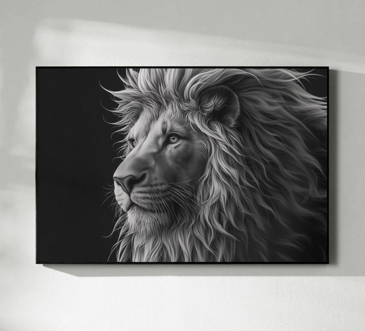 Leeuwenoog zwart-wit acryl van Carinaprint
