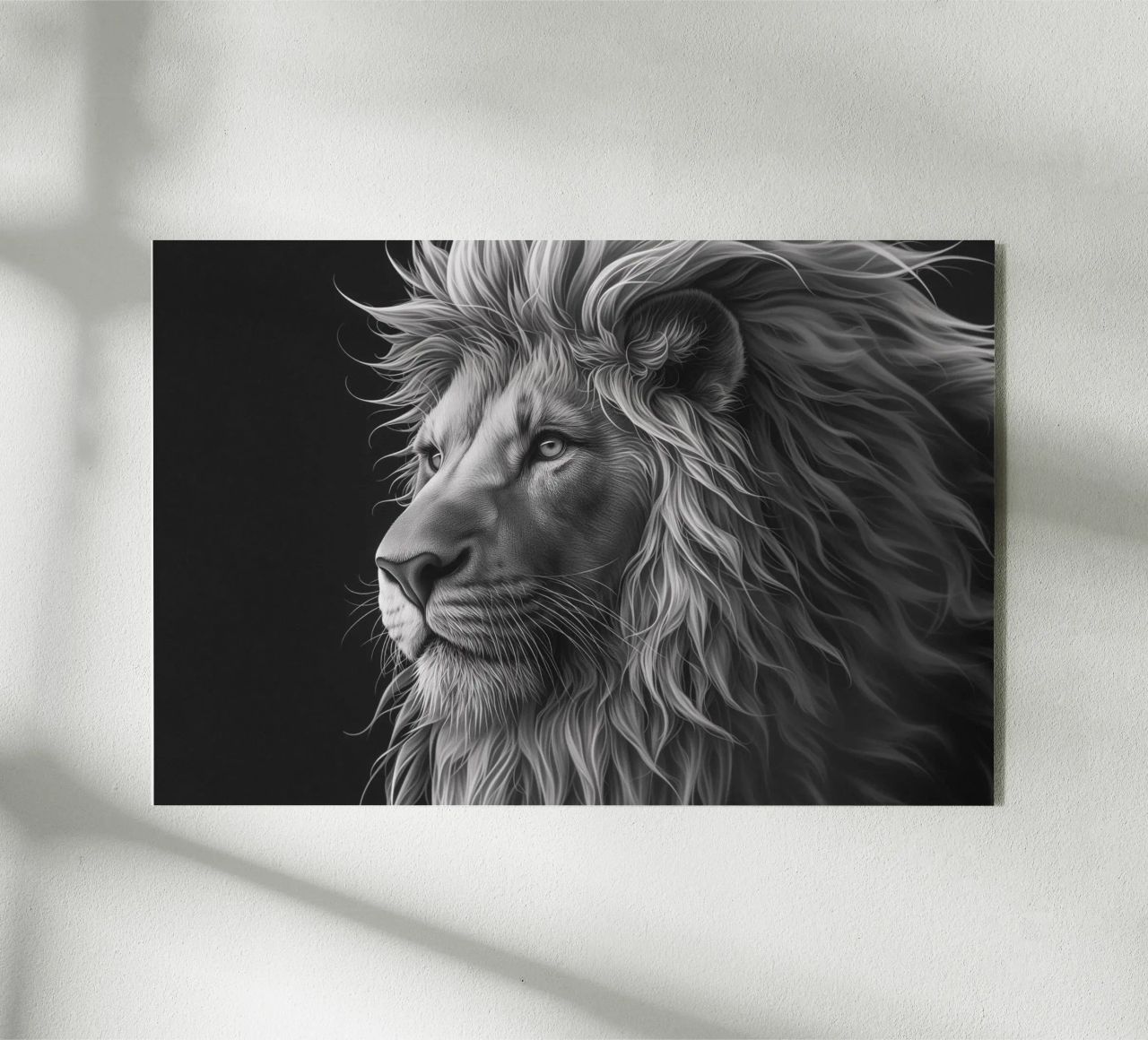 Leeuwenoog zwart-wit acryl van Carinaprint
