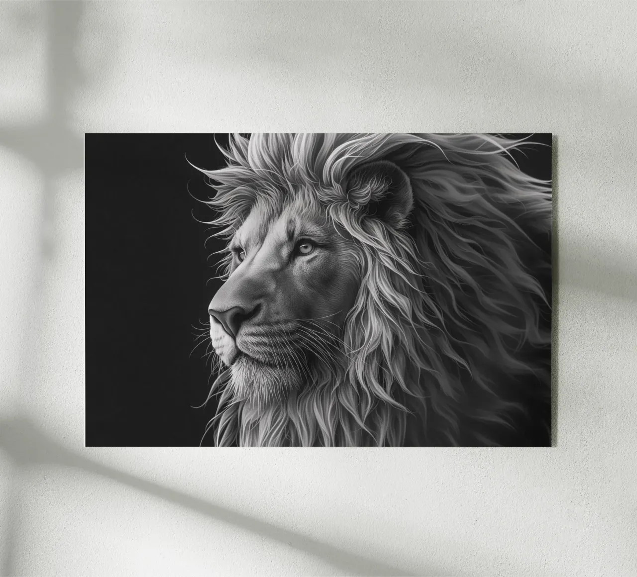 Leeuwenoog zwart-wit acryl van Carinaprint