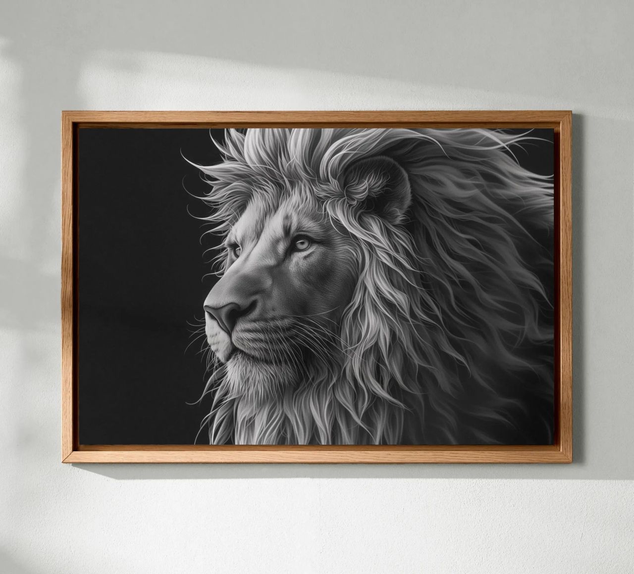 Leeuwenoog zwart-wit canvas van Carinaprint