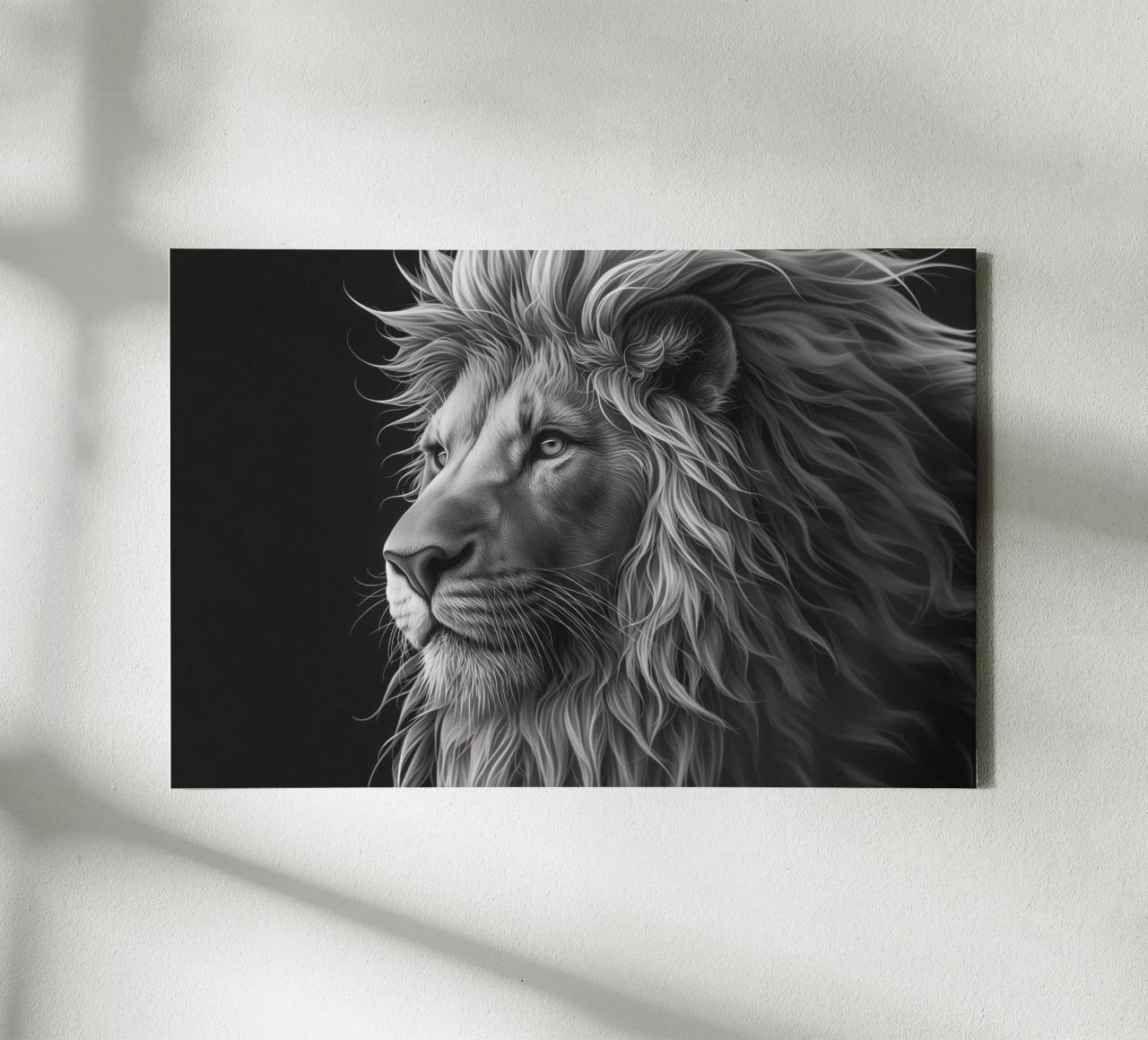 Leeuwenoog zwart-wit canvas van Carinaprint