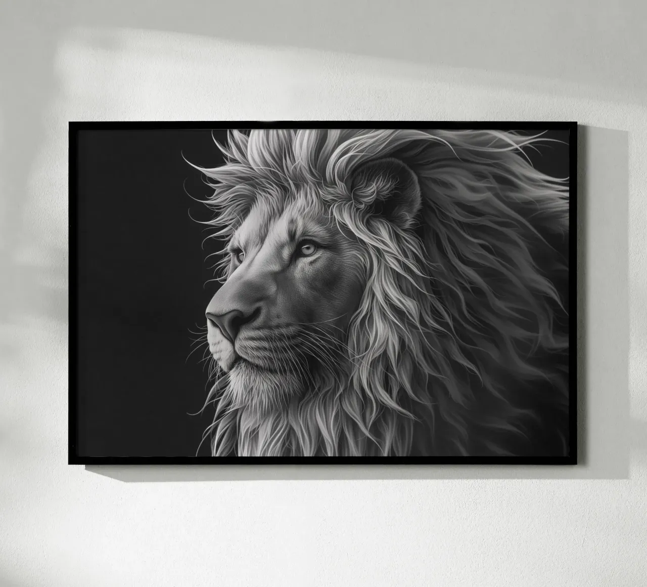 Leeuwenoog zwart-wit poster van Carinaprint