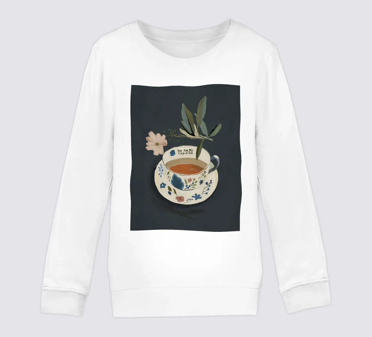 You are My Cup of Tea kids sweatshirt by ThingDesign