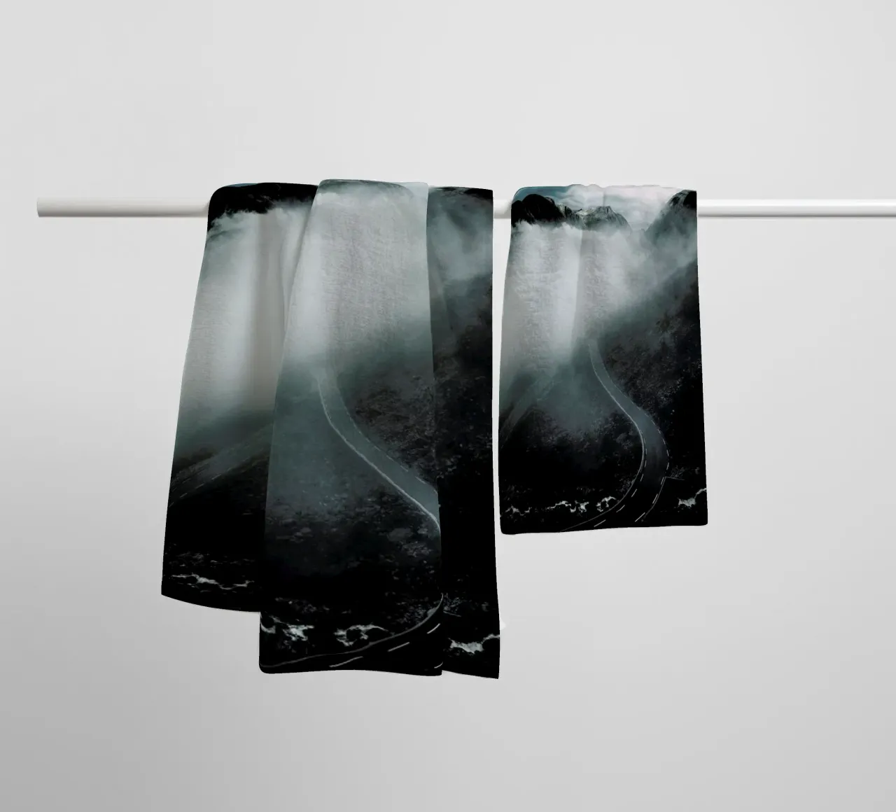 Misty Roads towel by Chris Abatzis
