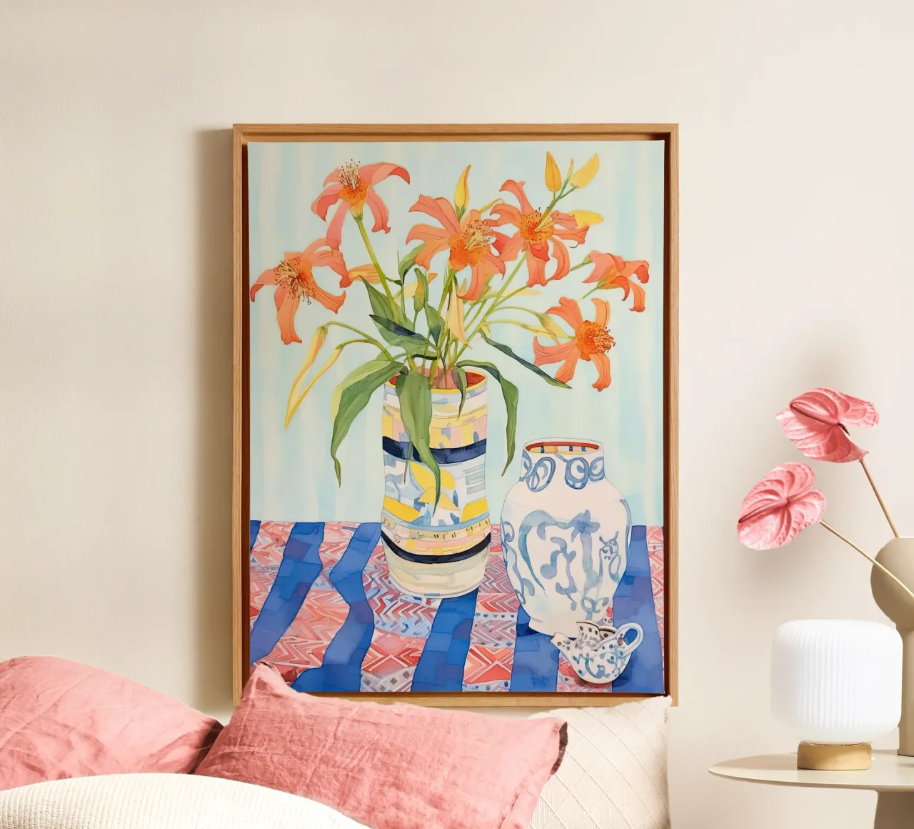 Abstract Elegance canvas with Floater frame by DaarbyN