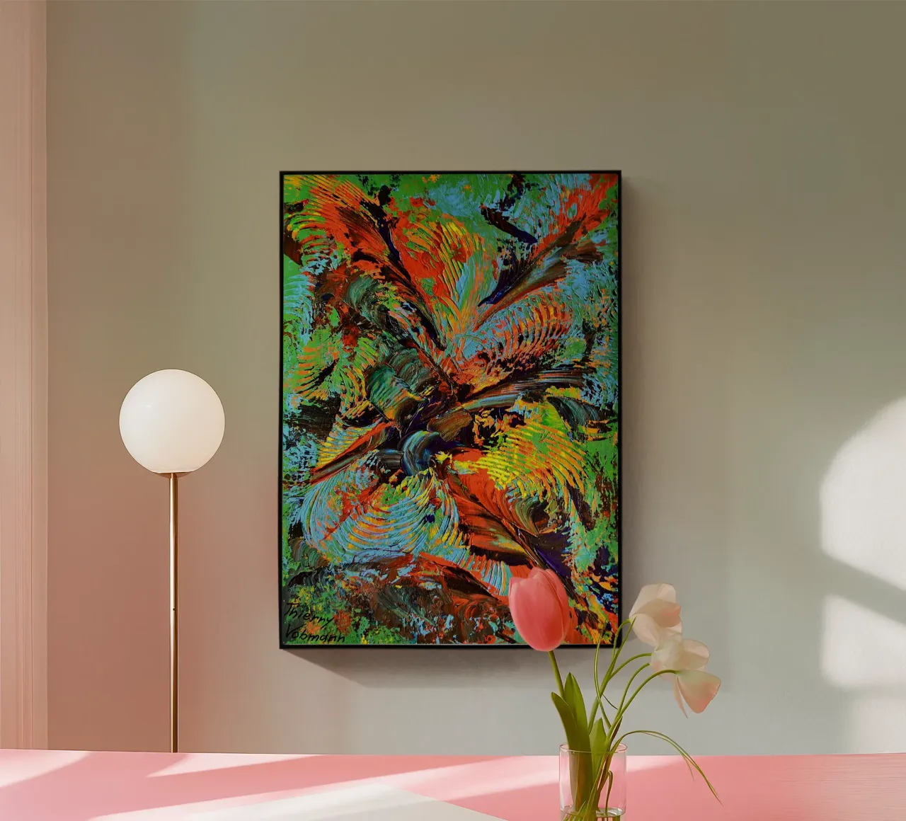 IDEAL GIFT 86 acrylic glass by Thierry Vobmann Abstract painting