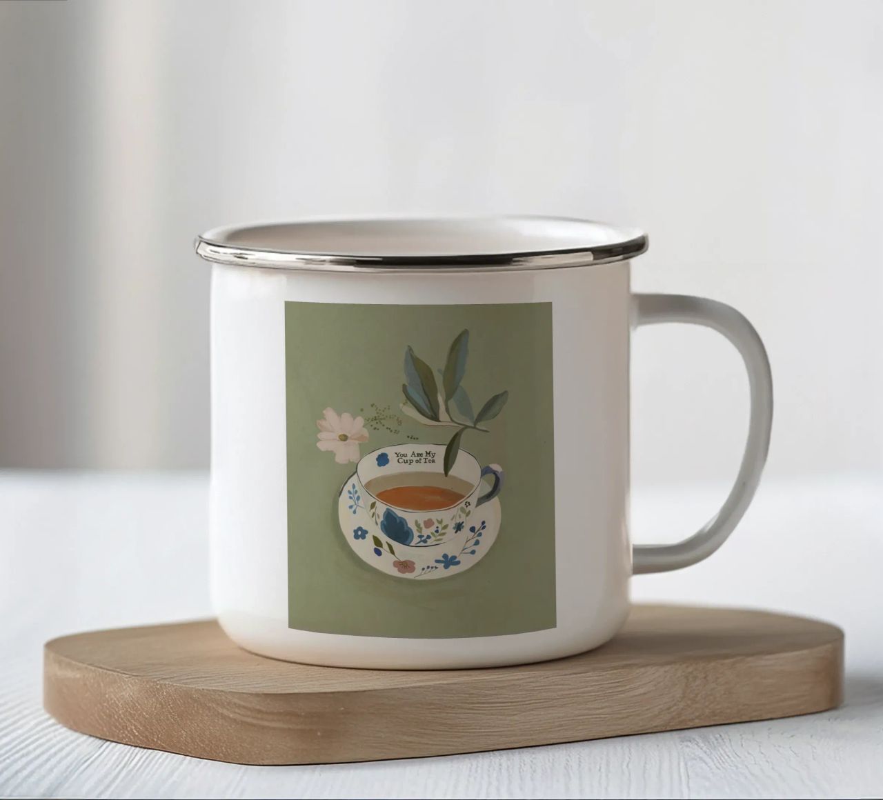 Sei la mia tazza di tè 2 tazza in smalto da ThingDesign