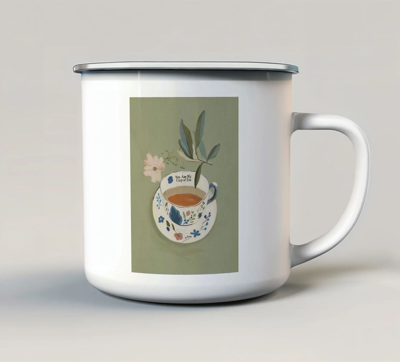 Sei la mia tazza di tè 2 tazza in smalto da ThingDesign