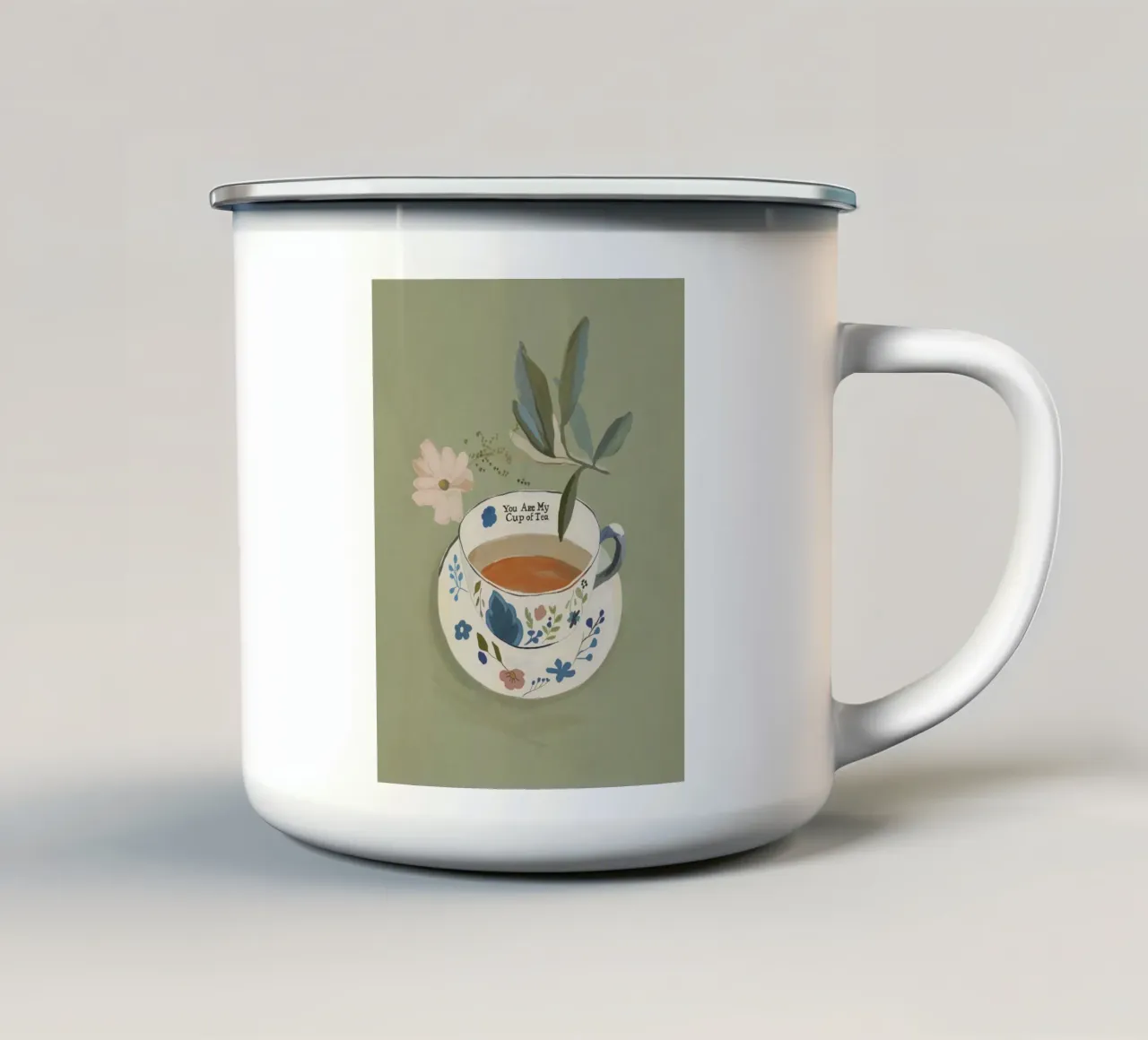 Sei la mia tazza di tè 2 tazza in smalto da ThingDesign