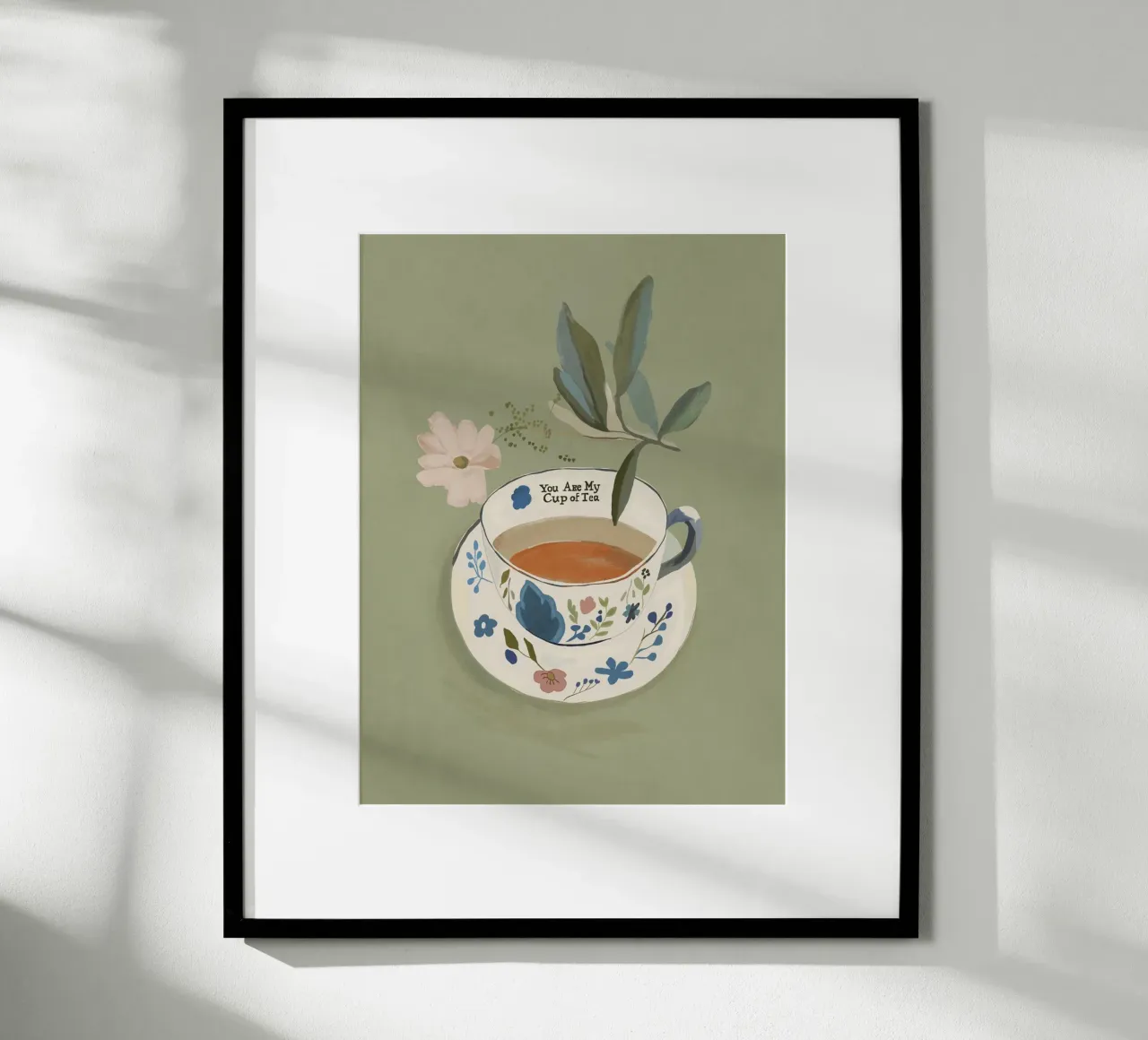 Sei la mia tazza di tè 2 poster con telaio in legno da ThingDesign