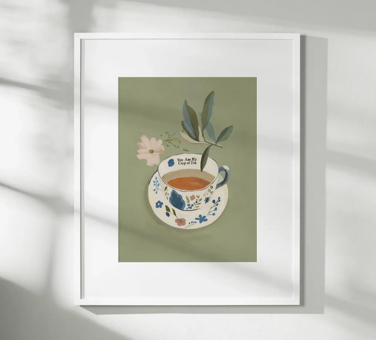 Sei la mia tazza di tè 2 poster con telaio in legno da ThingDesign