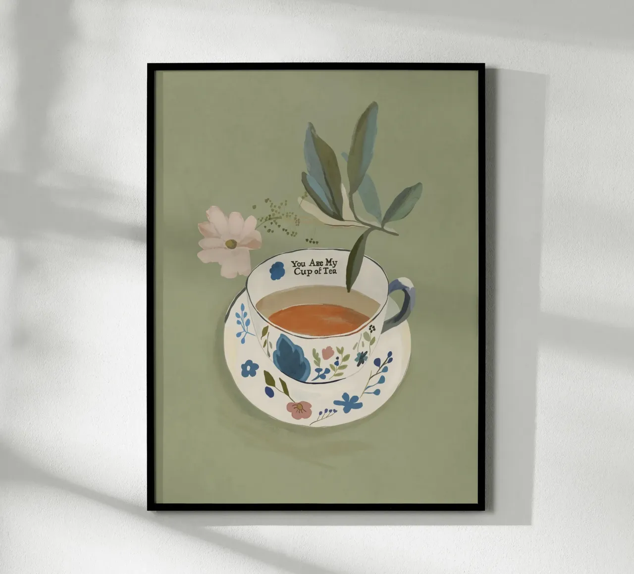 Sei la mia tazza di tè 2 poster con telaio in legno da ThingDesign