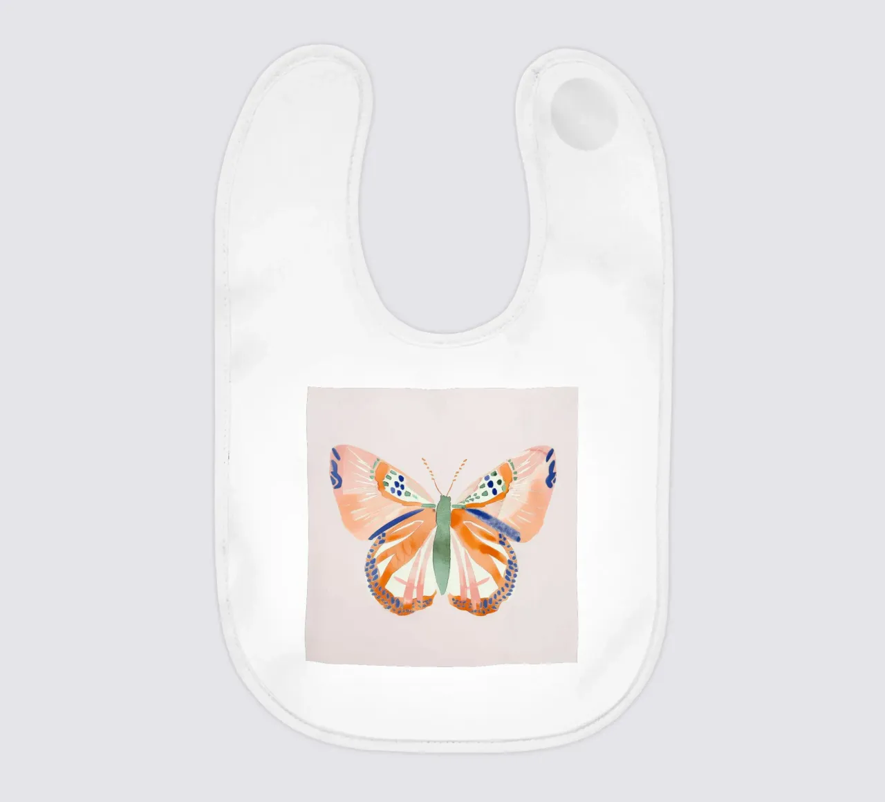 Farfalla arancione Trasformazione della vita Vintage Botanico Boho bavaglino da Gentle Echoes Art