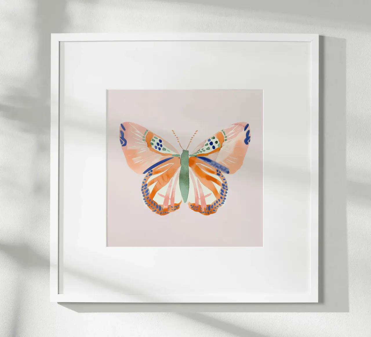 Farfalla arancione Trasformazione della vita Vintage Botanico Boho carta hahnemühle da Gentle Echoes Art