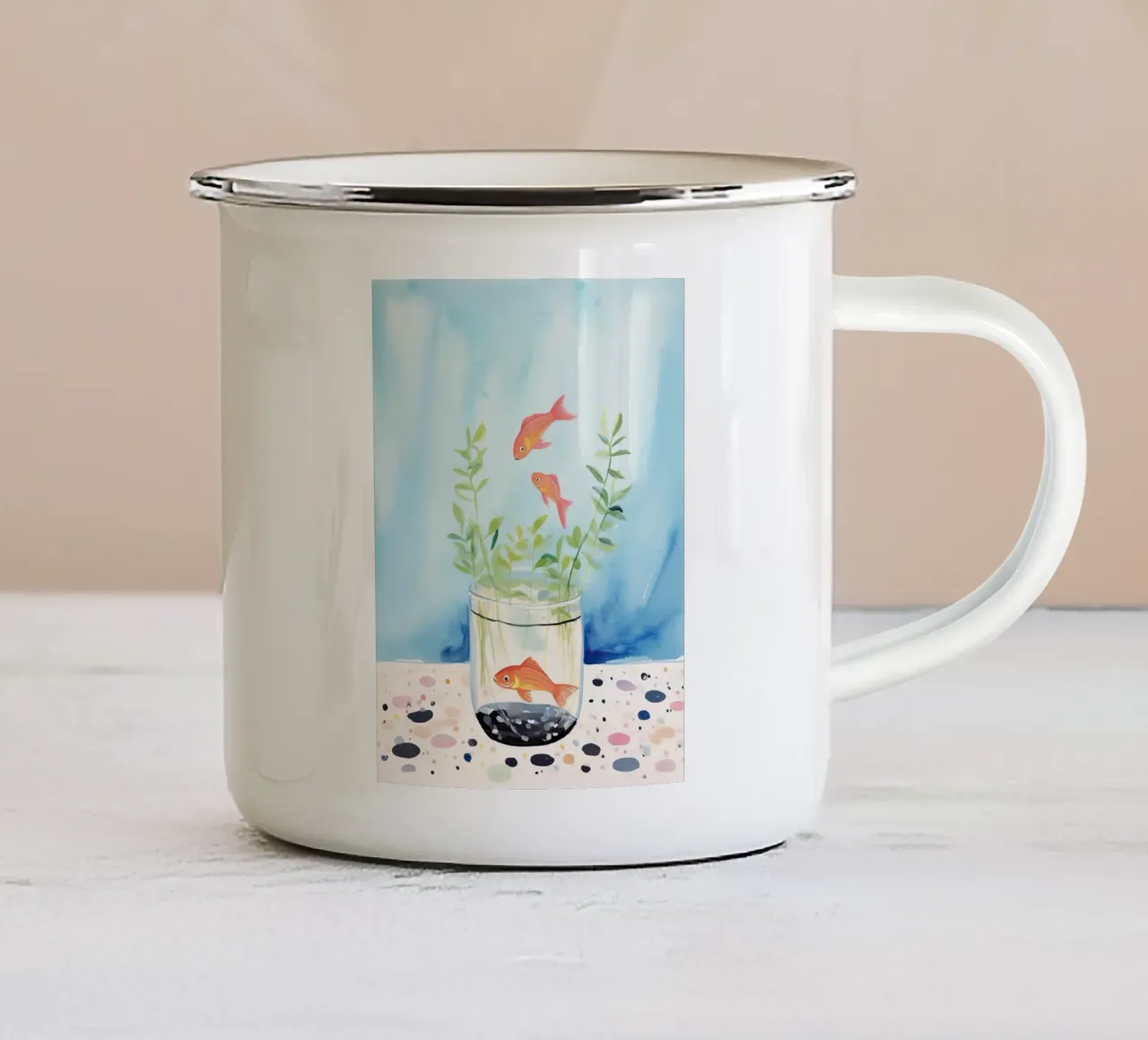 Piccoli amici d'oro tazza in smalto da DaarbyN