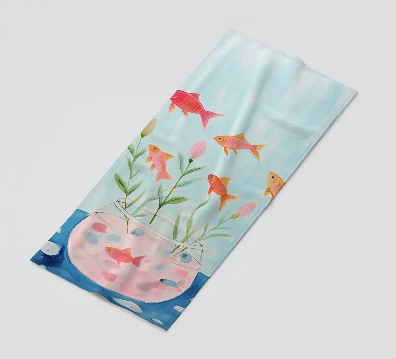 Colorful Little Fish beach towel by DaarbyN