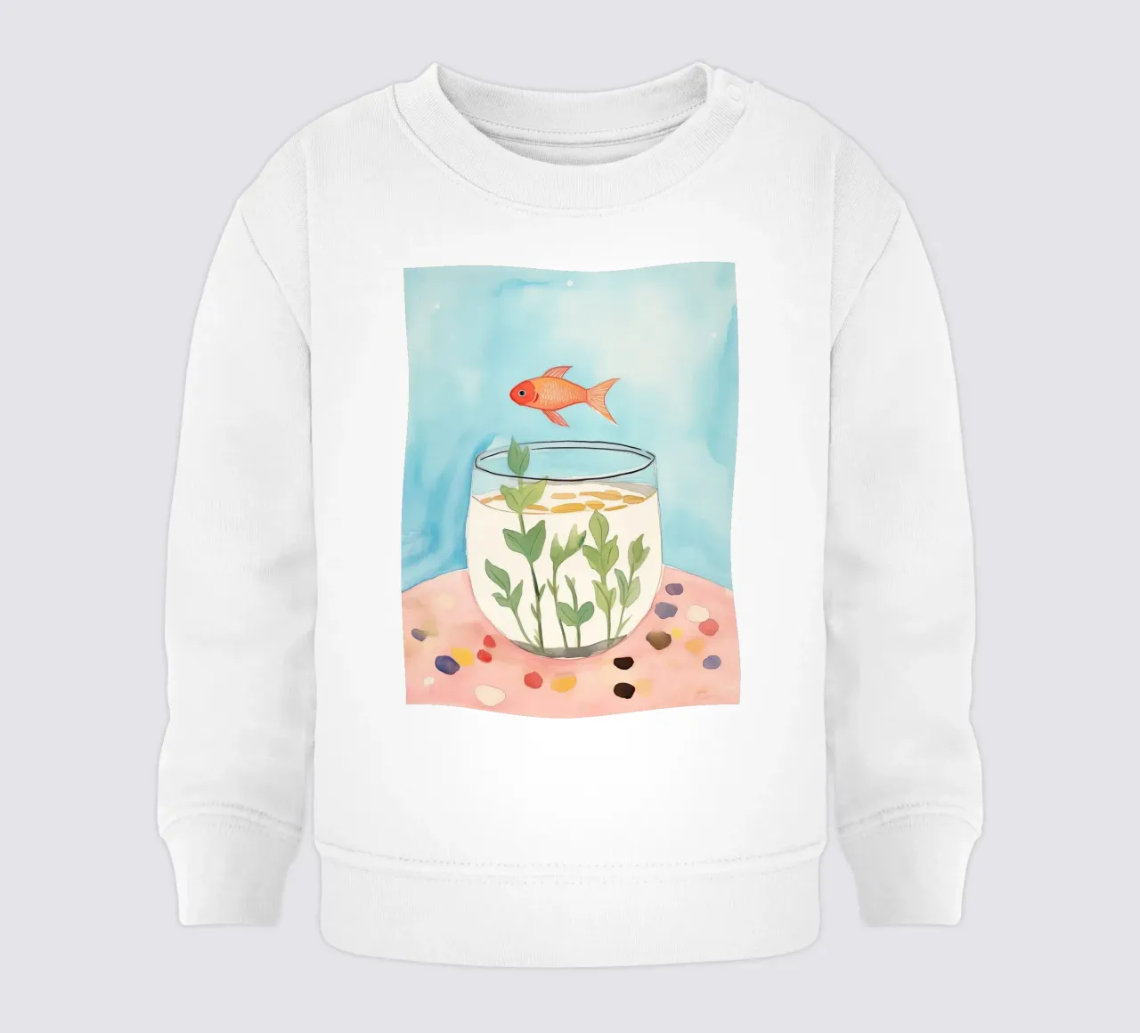 Pesce rosso felpa neonato da DaarbyN