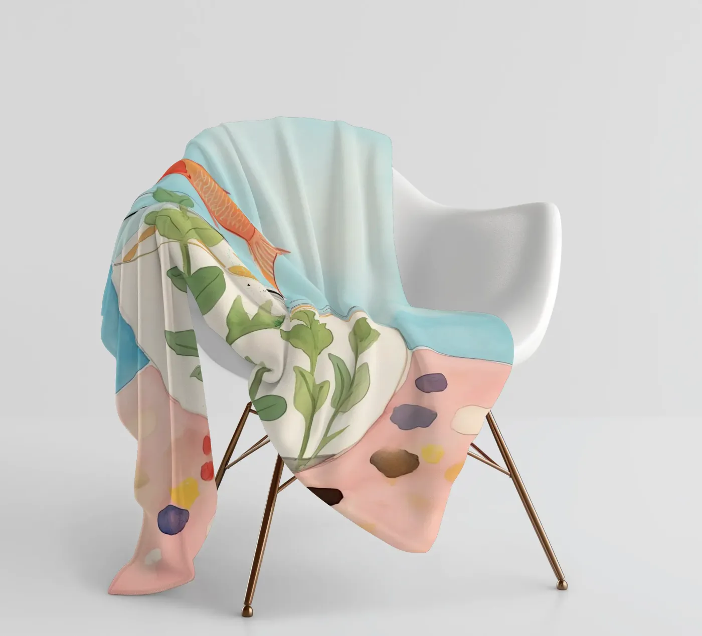 Goudvis fleecedeken van DaarbyN