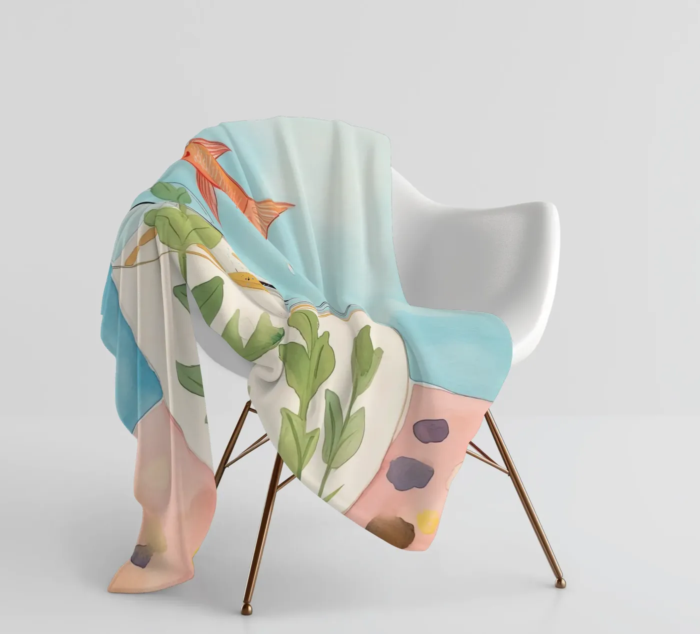 Goudvis fleecedeken van DaarbyN