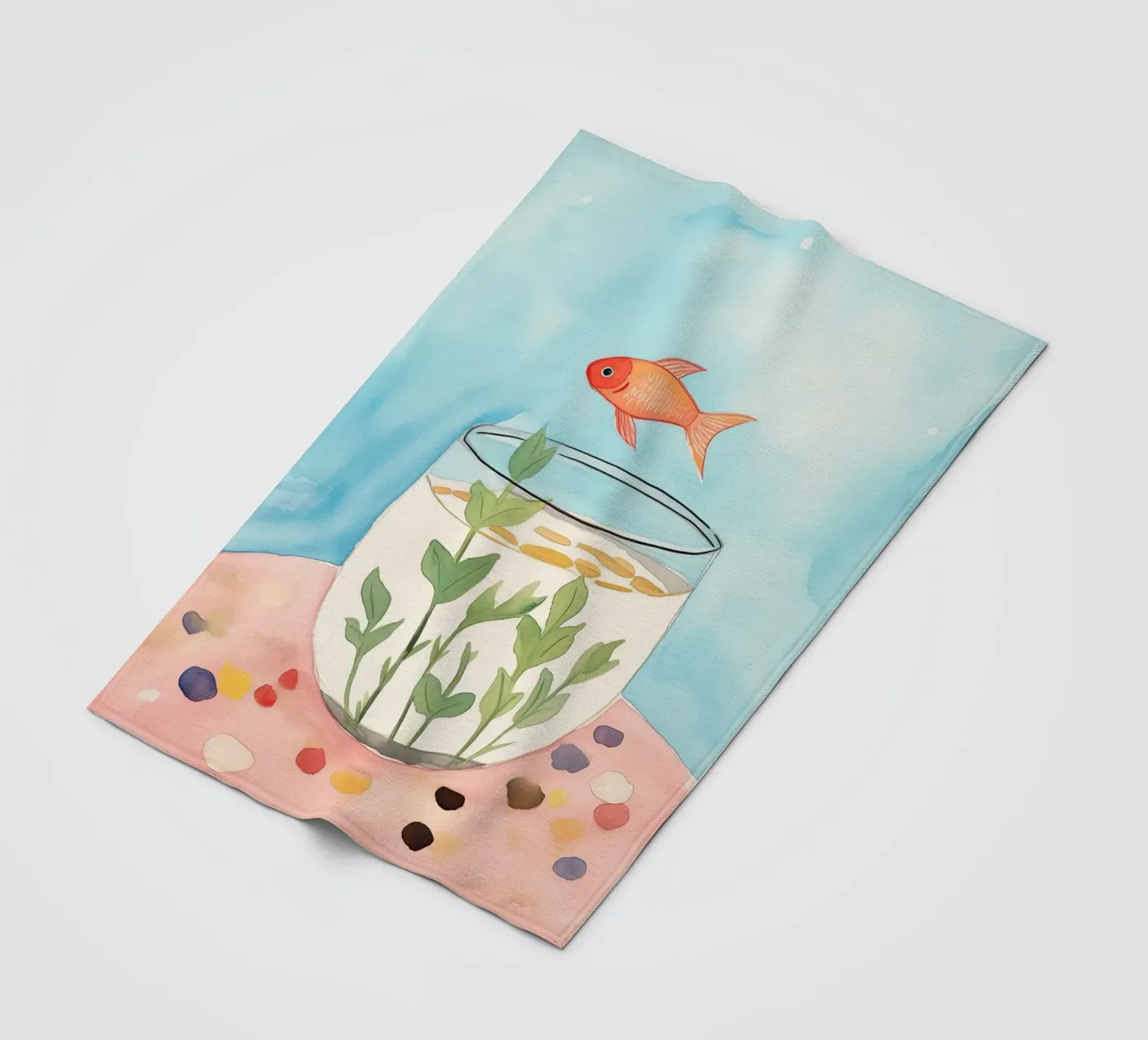 Goudvis fleecedeken van DaarbyN