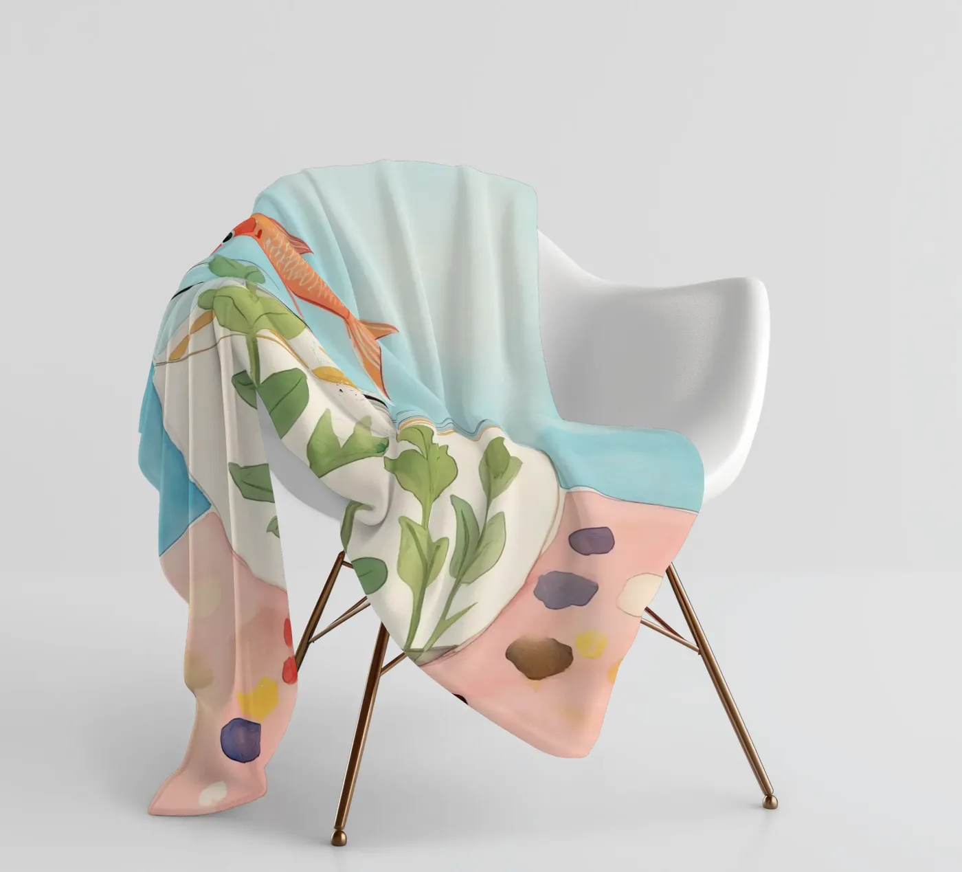 Goudvis fleecedeken van DaarbyN