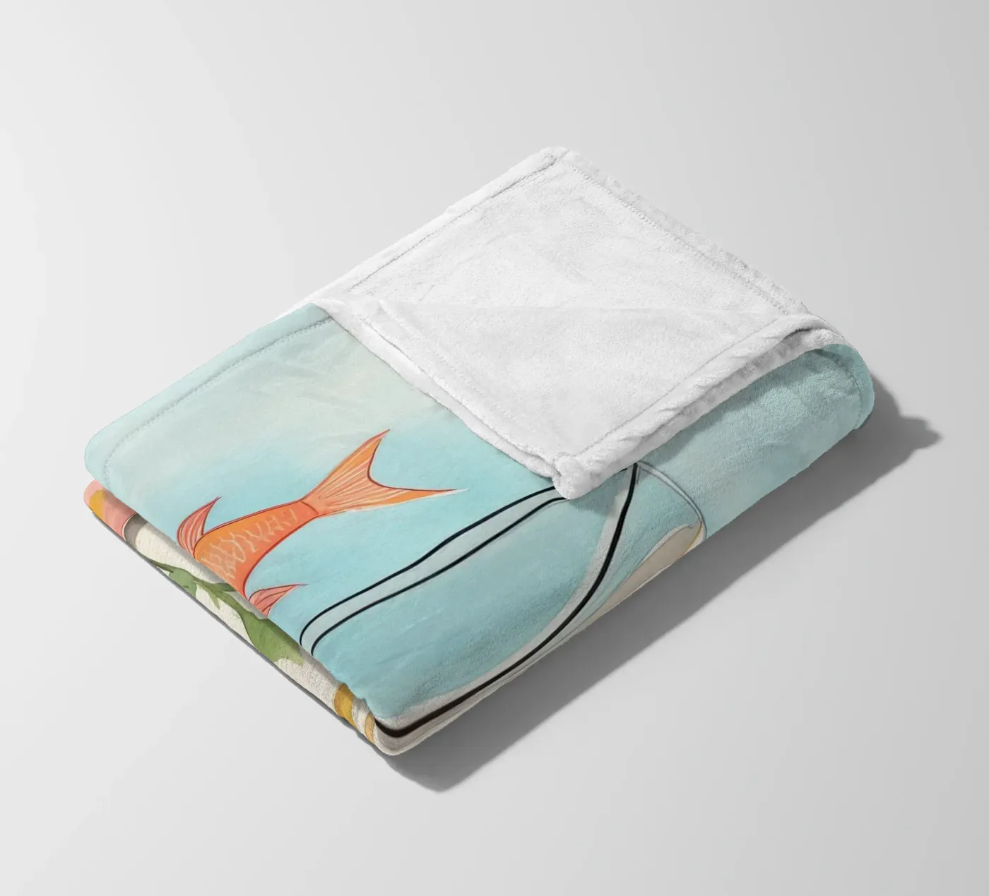 Goudvis fleecedeken van DaarbyN