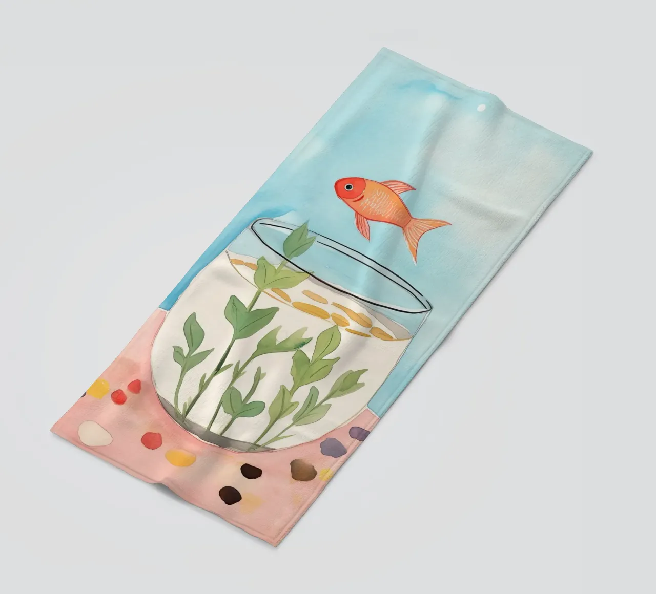 Goldfish beach towel by DaarbyN