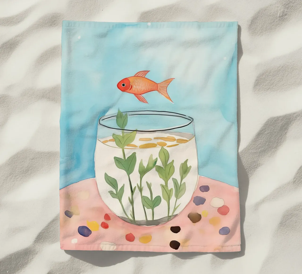 Goldfish beach towel by DaarbyN