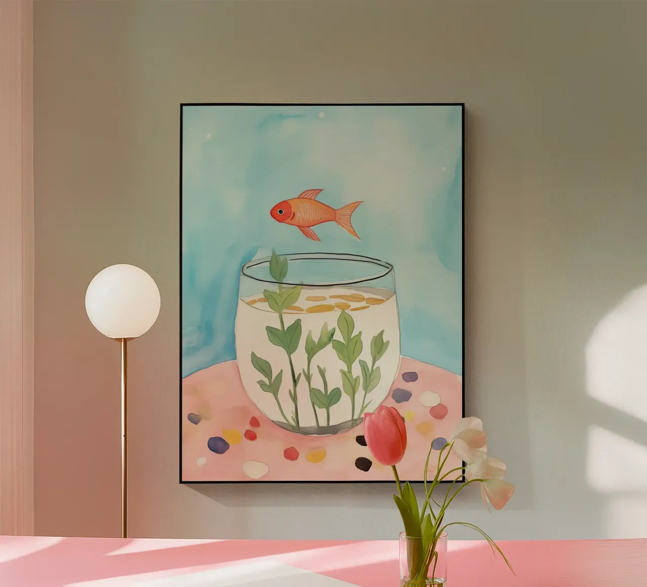 Goldfisch Acryl-Glas von DaarbyN