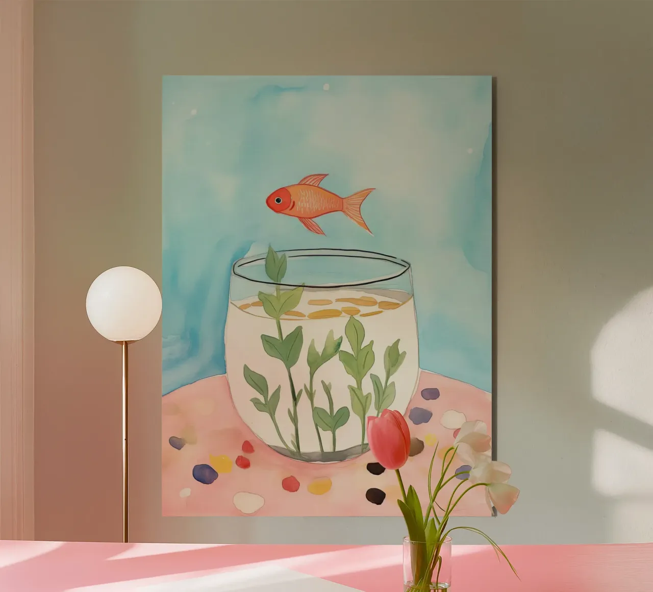 Goldfish alu-dibond by DaarbyN