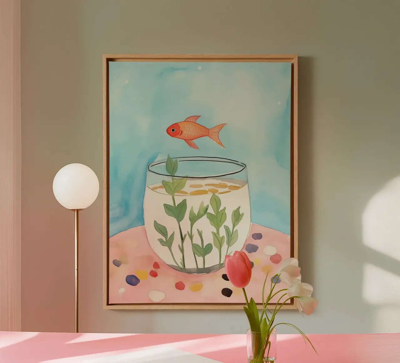 Goldfish canvas by DaarbyN