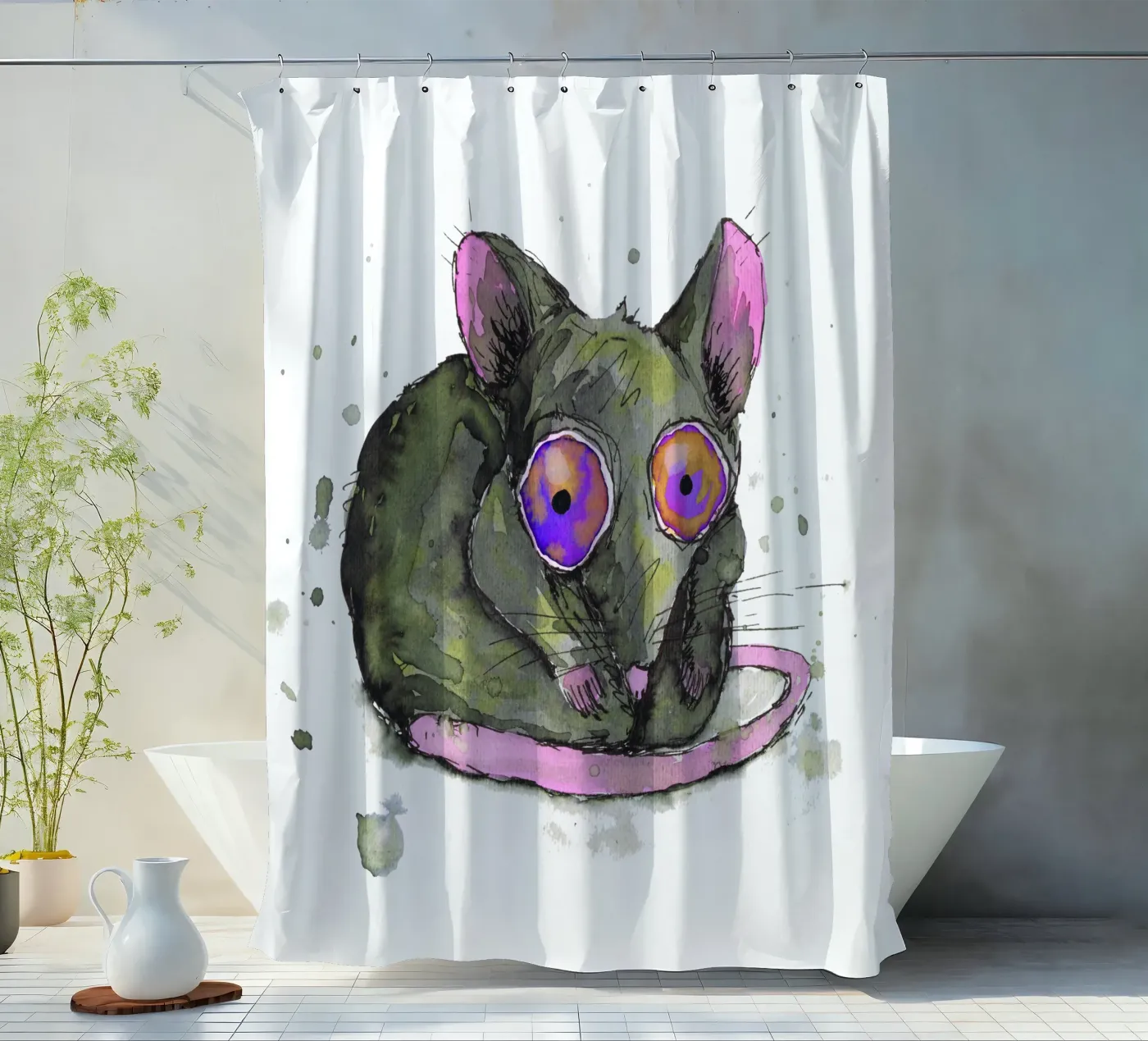 Ratte Duschvorhang von BwiseLizzy