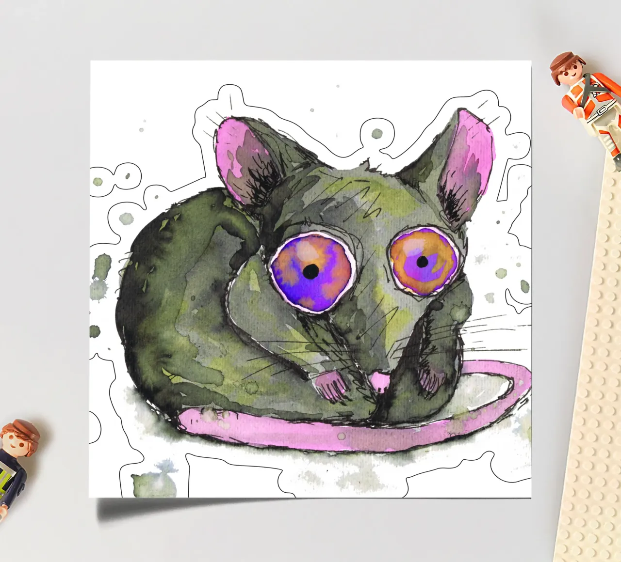 Rat sticker sheet by BwiseLizzy