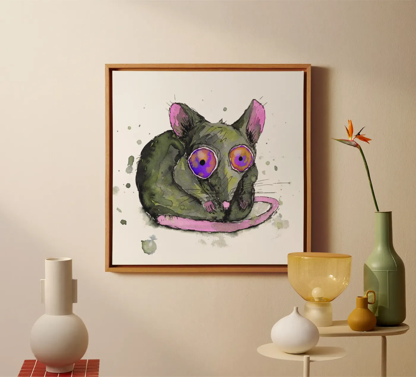 Rat canvas van BwiseLizzy